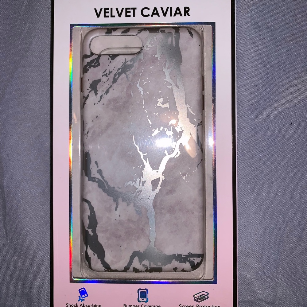 iPhone 8/7 plus Velvet Caviar White marble case